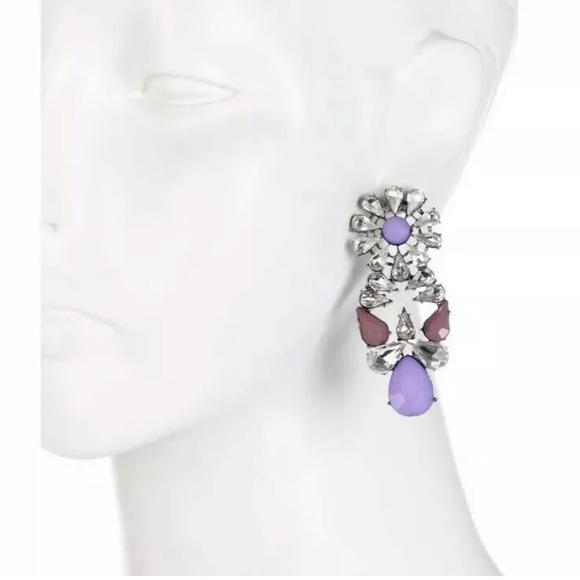 Purple Jewel Earrings - Picture 2 of 2